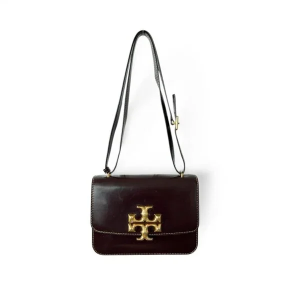 Tory Burch Eleanor Small Bag | Tempranillo Burgundy Leather Crossbody/Shoulder - Picture 1 of 7
